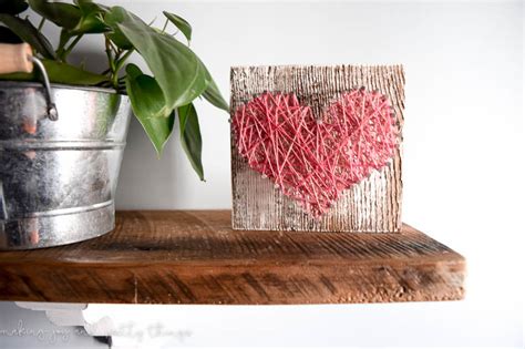 How to Make your own Rustic Barn Wood String Art Heart - making it in ...