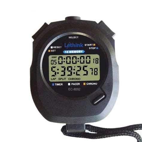 10 Lap Memory Stopwatch Professional Stopwatch Electronic Split Timer ...