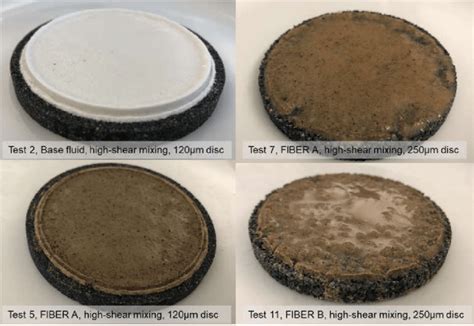 Filter-cakes after the 6.9 MPa (1000 psi) HTHP fluid loss test. | Download Scientific Diagram