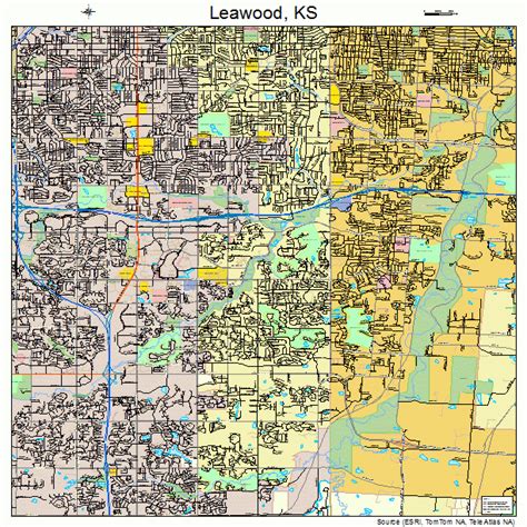 Leawood Kansas Street Map 2039075