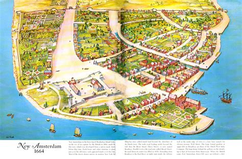 Map of New Amsterdam (The Castello Plan: 1916 Redraft) [3267x2401] : r ...