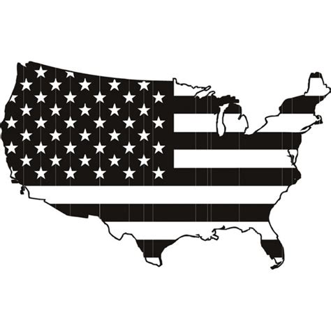 America Flag USA Map Wall Sticker