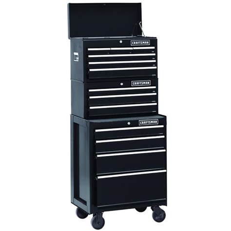 Craftsman 113836 26" 3-Drawer Heavy-Duty Middle Chest - Black | Sears ...