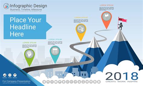 Roadmap with milestones ppt template - kjamaker