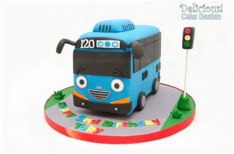 Tayo the Little Bus 3D carved cake | Bus cake, Tayo the little bus, Toddler birthday cakes