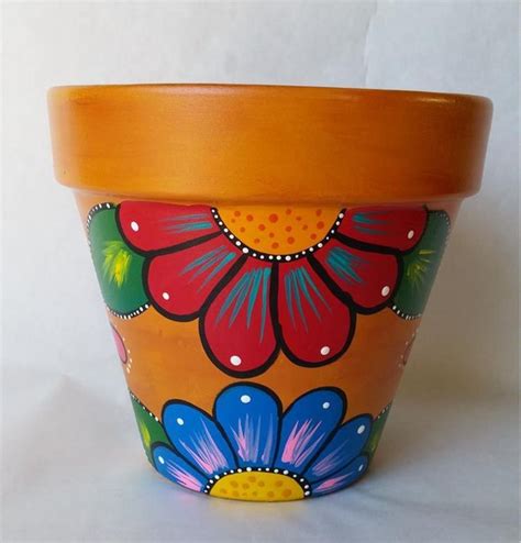 25 Simple Easy Flower Pot Painting Ideas 4 | Decorated flower pots, Painted flower pots, Flower ...