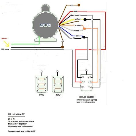 Dayton 3/4 Hp 115v Electric Motors Wiring Diagram