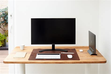 Desk Pad Custom Size Organizer Blotter · Distressed Tan by Capra Leather