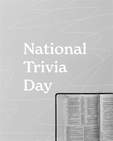 National Trivia Day - Sunday Social