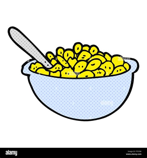 freehand drawn cartoon bowl of cereal Stock Vector Image & Art - Alamy