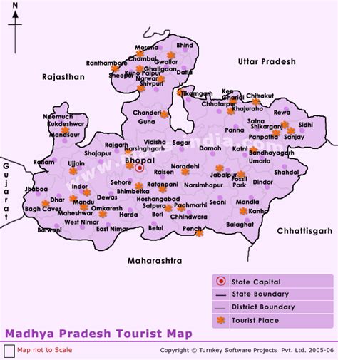 madhya-pradesh-tourist-map.gif (598×638) | Tourist map, Madhya pradesh ...