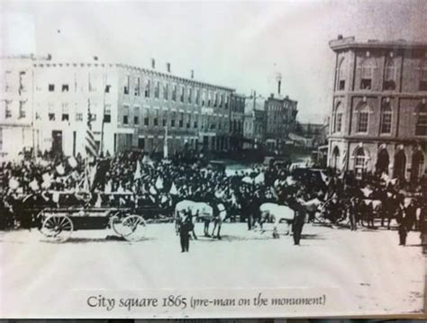 City Square, Urbana, Ohio, in 1865 before monument Urbana Ohio, New ...