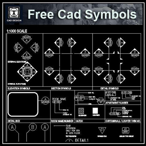 Free CAD Standard Symbols – CAD Design | Free CAD Blocks,Drawings,Details