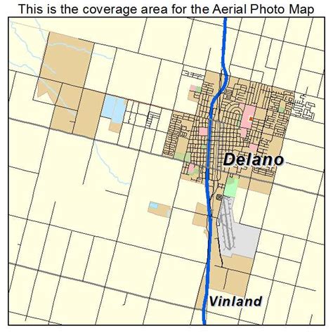 Aerial Photography Map of Delano, CA California