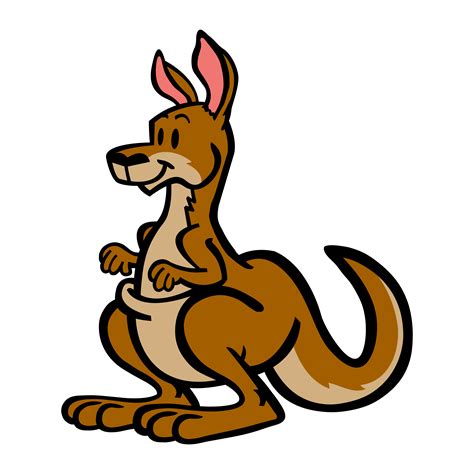 Kangaroo cartoon animal illustration 546551 Vector Art at Vecteezy