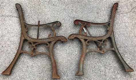 Vintage Cast Iron Garden Bench Ends - Garden Design Ideas