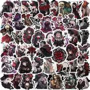 Goth Rose Girl Graffiti Decoration Stickers For Laptop Water Bottle ...