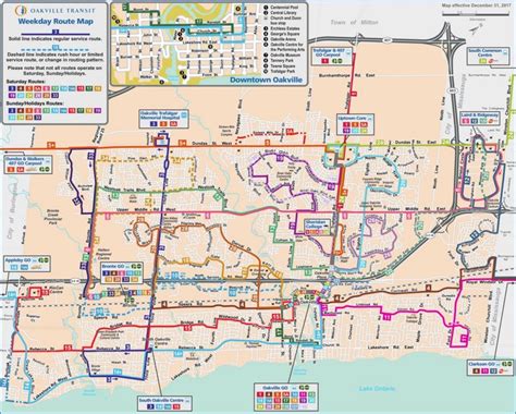 Oakville Bus Map - Ontheworldmap.com