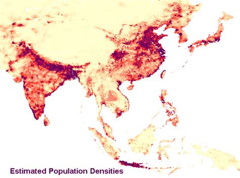 Central Asia Population Density Map