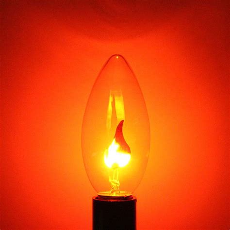 E14 E27 3W Edison Retro Filament Candle Flicker Light Bulb Fire Flame Tail RD482 | eBay