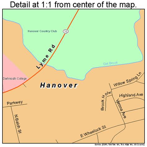 Hanover New Hampshire Street Map 3333780