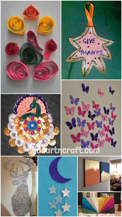 Glitter Paper Wall Hanging Ideas - Kids Art & Craft