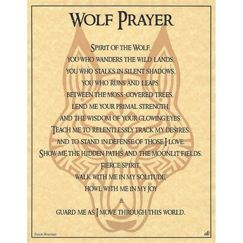 Wolf Prayer Poster - Etsy