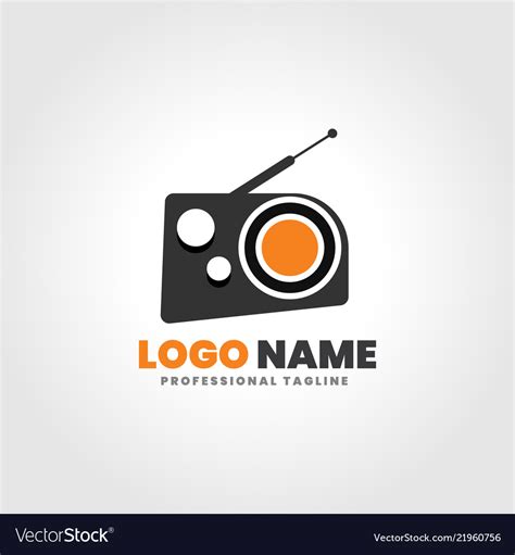 Radio logo template Royalty Free Vector Image - VectorStock