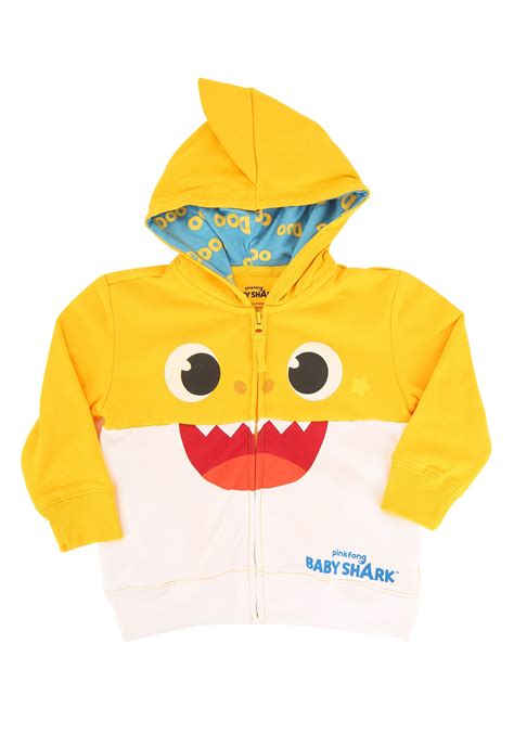 Toddlers Yellow Baby Shark Costume Hoodie