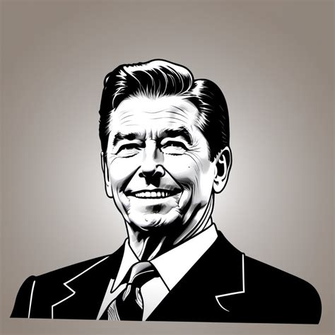 Minimalist Ronald Reagan President Icon | Stable Diffusion Online