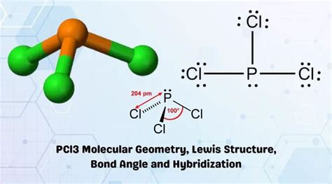 PCl3 Molecular Electron Geometry, Lewis Structure, Bond Angles and Hybridization - Geometry of ...