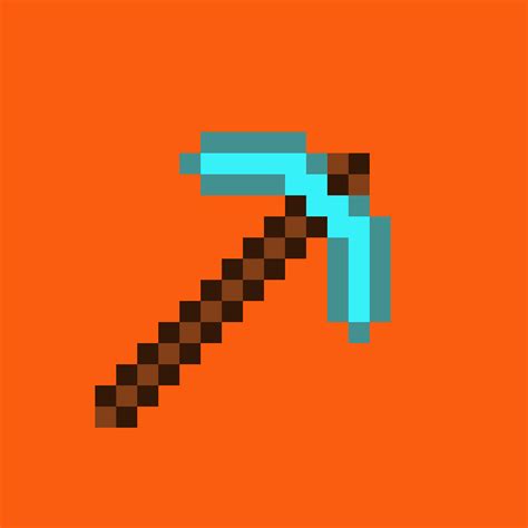 Pixilart - Minecraft Diamond Pickaxe by Mellllllllll