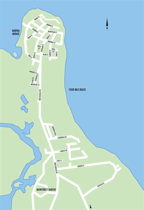 Map of the Port Douglas CBD - Port Douglas Australia