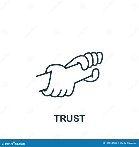 Trust Icon from Reputation Management Collection. Simple Line Element ...