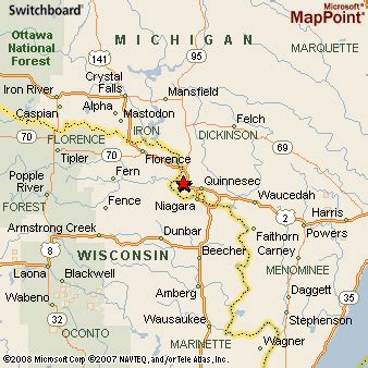 Iron Mountain, Michigan Area Map & More