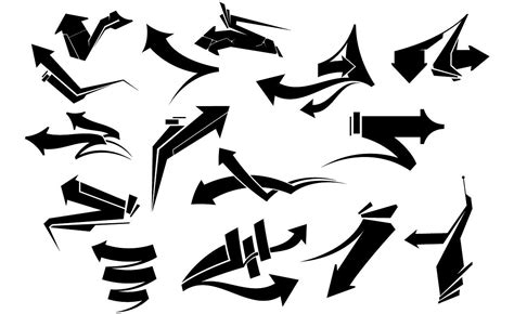 Graffiti Inspired Geometric Arrows