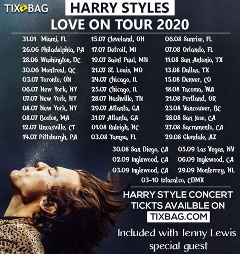 Harry Style Love On Tour Concert Ticket & Dates 2020 | Visual.ly ...