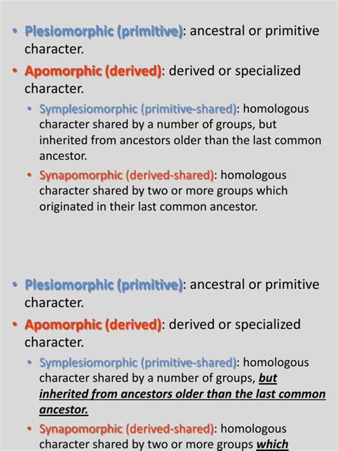 Synapomorphy Vs Symplesiomorphy | PDF | Biological Classification ...