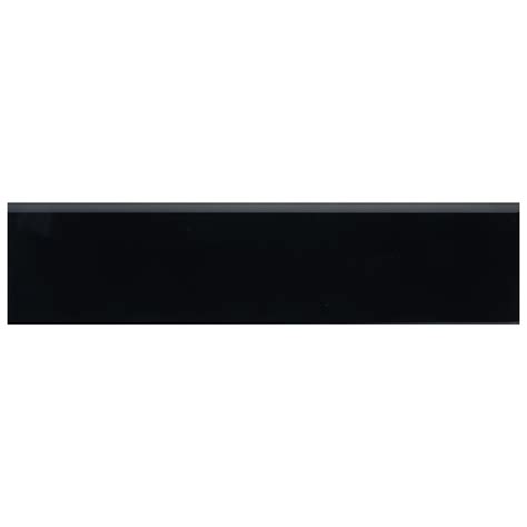 Battiscopa Glossy Black 3-1/8 in. x 13 in. Ceramic Wall Trim | Merola Tile