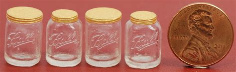 1:12, 1:24 and 1:48 Ball Canning Jars 3D Printed and Hollow | Stewart Dollhouse Creations