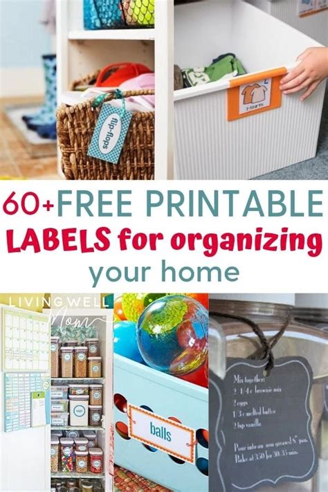 60+ Free Printable Labels for Organizing Your Home - Living Well Mom