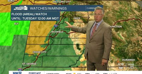 Wet weather across Utah Monday with heavy rain and flash flooding in places