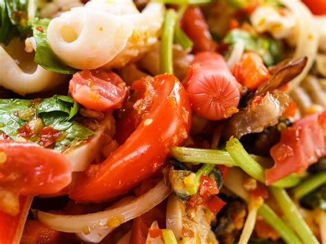 Thai Cuisine Yum Spicy Seafood Salad Free Stock Photo - Public Domain ...