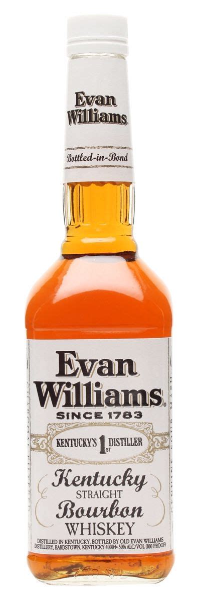 EVAN WILLIAMS WHITE LABEL Bottled In Bond, Kentucky | Bottle, Kentucky straight bourbon whiskey ...