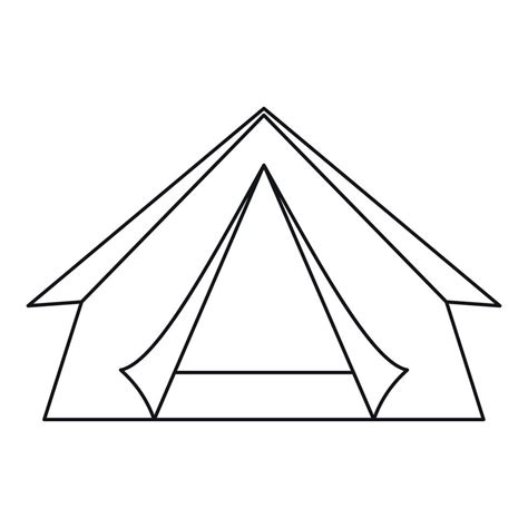 Tent icon, outline style 14939088 Vector Art at Vecteezy