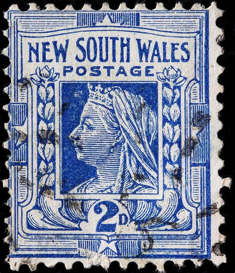 old Australian postage stamp (Print) by James Hill | Postage stamp ...