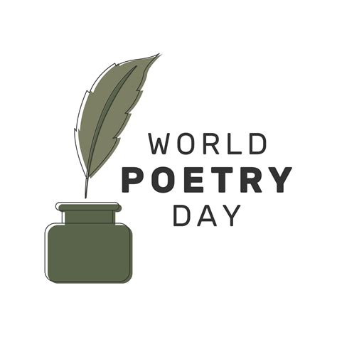 Vector illustration of World Poetry Day celebration poster. World ...