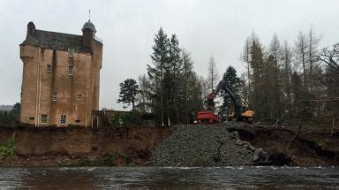 Work continues to save historic castle from collapsing into river