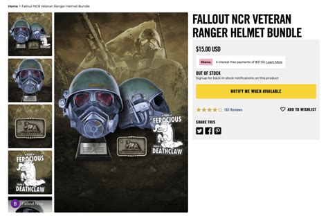 Fallout New Vegas NCR Veteran Ranger Helmet Replica