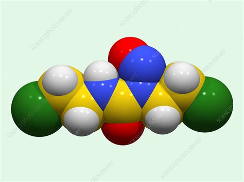 Carmustine chemotherapy drug molecule - Stock Image - A624/0322 - Science Photo Library